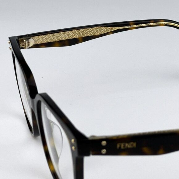 NEW Fendi FE50004I 052 Havana Square Women Eyeglasses FE 50004I - Picture 9 of 13
